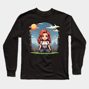 Pixel Girl Sun Long Sleeve T-Shirt